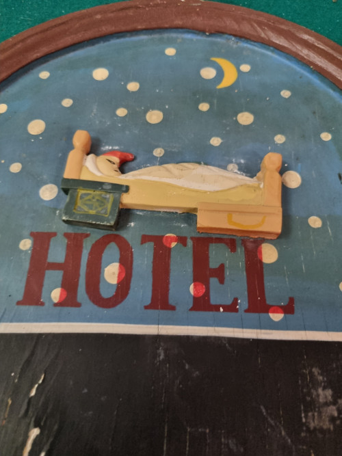 Krijtbord hotel vintage