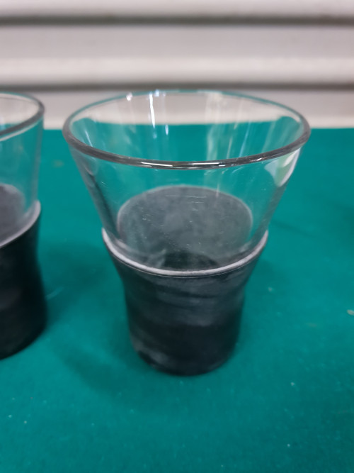 glazen 4 stuks met rubbers