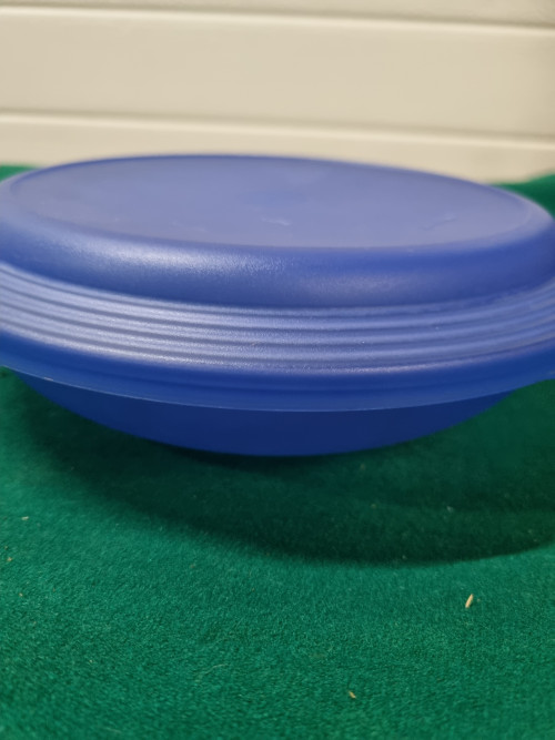 tupperware bord met deksel blauw 700ml