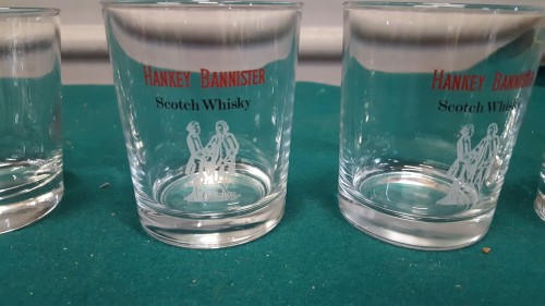 Whisky glazen, verschillende, 6 stuks