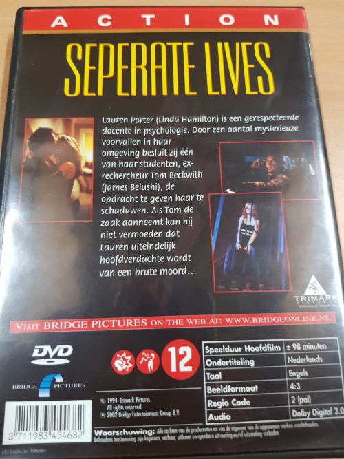 Dvd Seperate lives, actie film