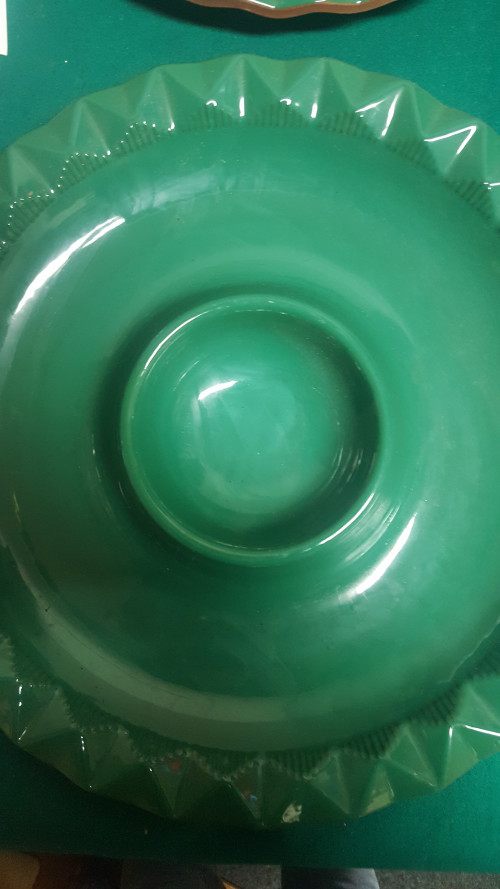 schalen [ 9 ] groen aardewerk