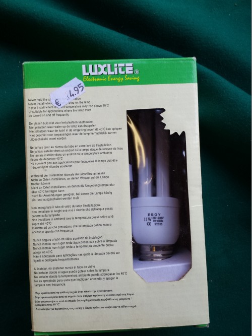 Spaarlampen Luxlite energielabel A, nieuw, 4 stuks