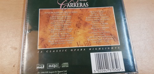 Cd Jose Carreras, 13 classic opera highlights