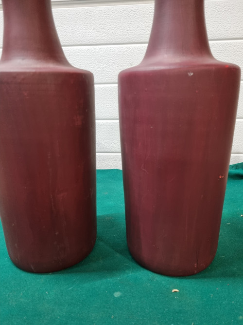 Vazen groot aardewerk rood/bruin