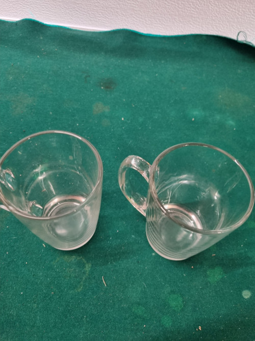 theeglazen van glas twee stuks