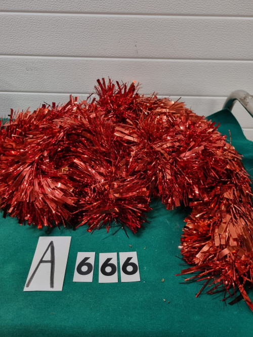 Kerst slinger rood glitter 270 lang [a666]
