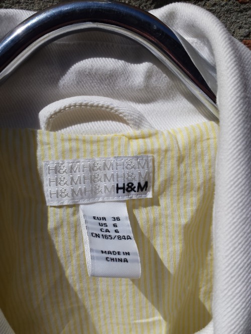 Dames jasje wit van katoen merk H&M , maat 36