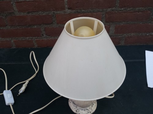 Tafellamp wit, met schakelaar
