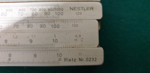 rekenlineaal vintage Nestler Rietz 0232 29