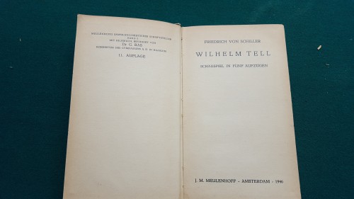 Boek Friedrich von Schiller, Wilhelm Tell, Toneelstuk, Duits