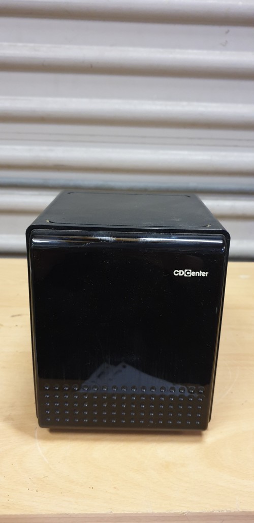 Cd opberg box zwart van kunststof, merk CD center, voor 9 cd