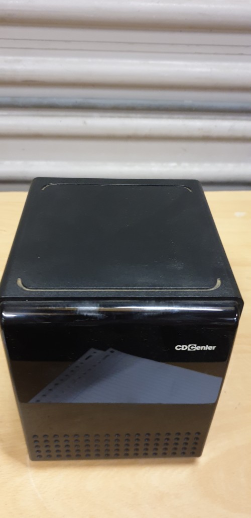 Cd opberg box zwart van kunststof, merk CD center, voor 9 cd