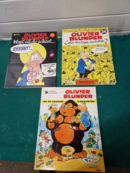 stripboeken olivier blunder, 3 stuks