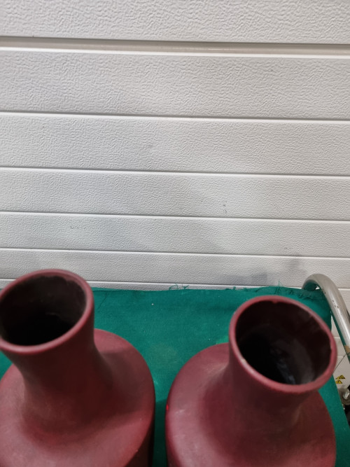 Vazen groot aardewerk rood/bruin