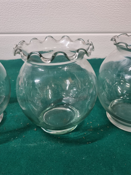 Indiana glas vaasjes retro met krullende hals