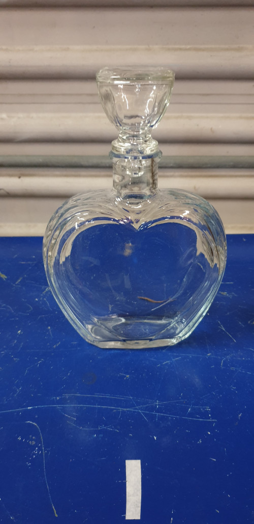 karaf hart vorm, van glas