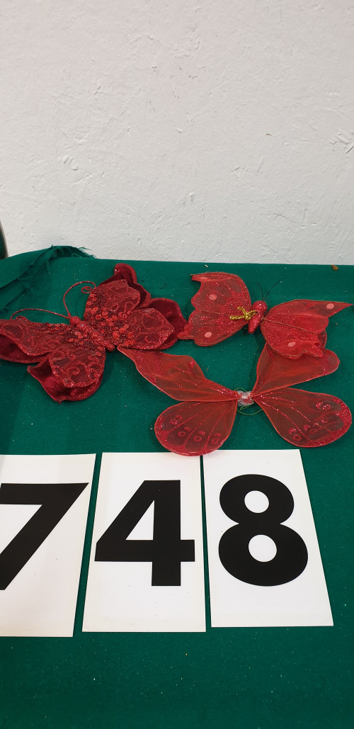 748 ] decoratie vlinders rood
