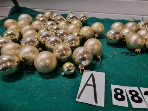 kerstballen goud kleurig 57 stuks [a882]