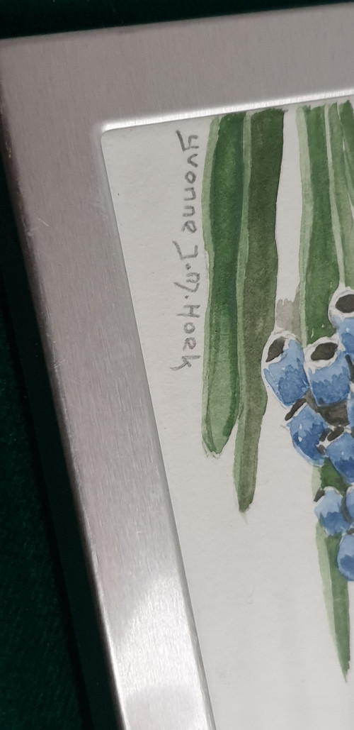 Lijst met blauwe bloemen yvonne