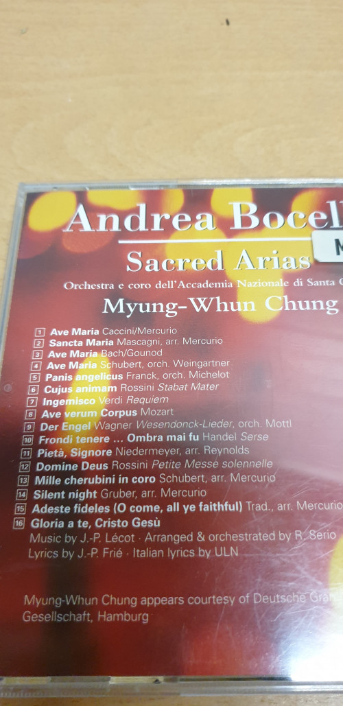 cd Andrea Bocelli Sacred Arias