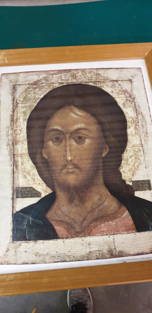 prent russische christus ikoon- 17 de eeuw