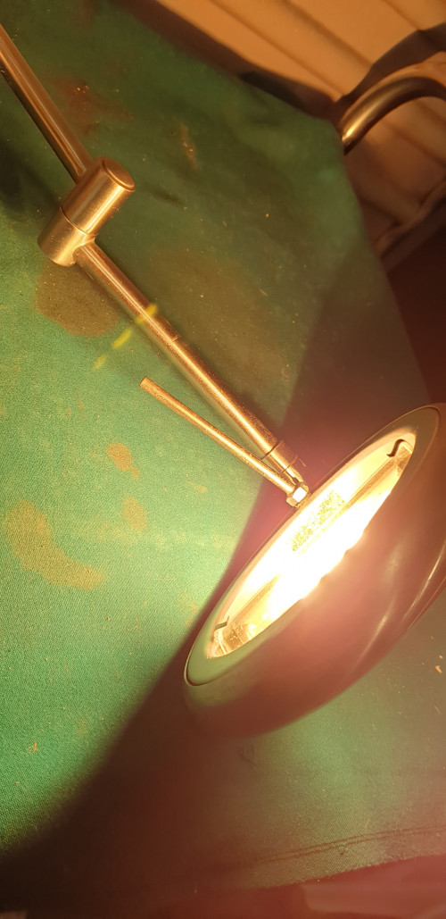 wandlamp vintage rvs verstelbaar