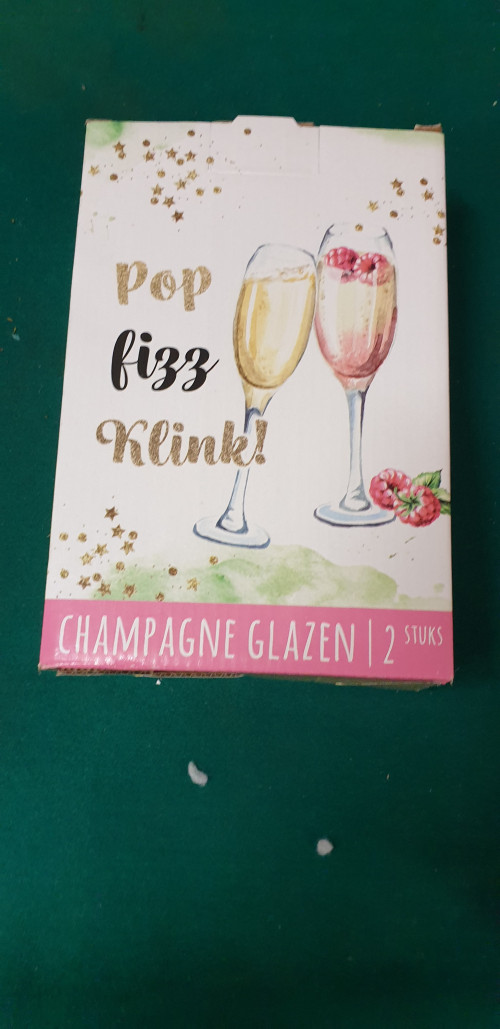 champagne glazen 2 stuks