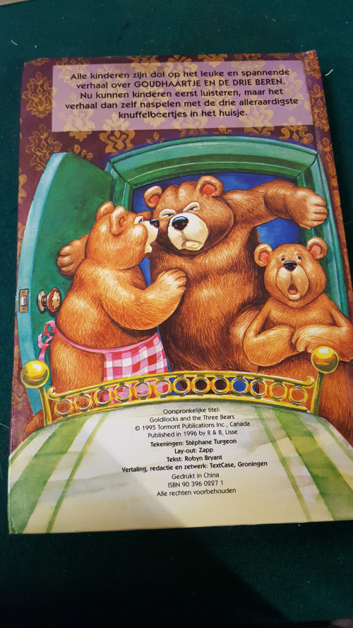 boek goudhartje en de 3 beren