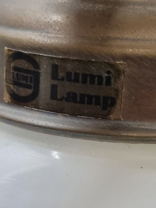 tafellamp messing glas lumilamp