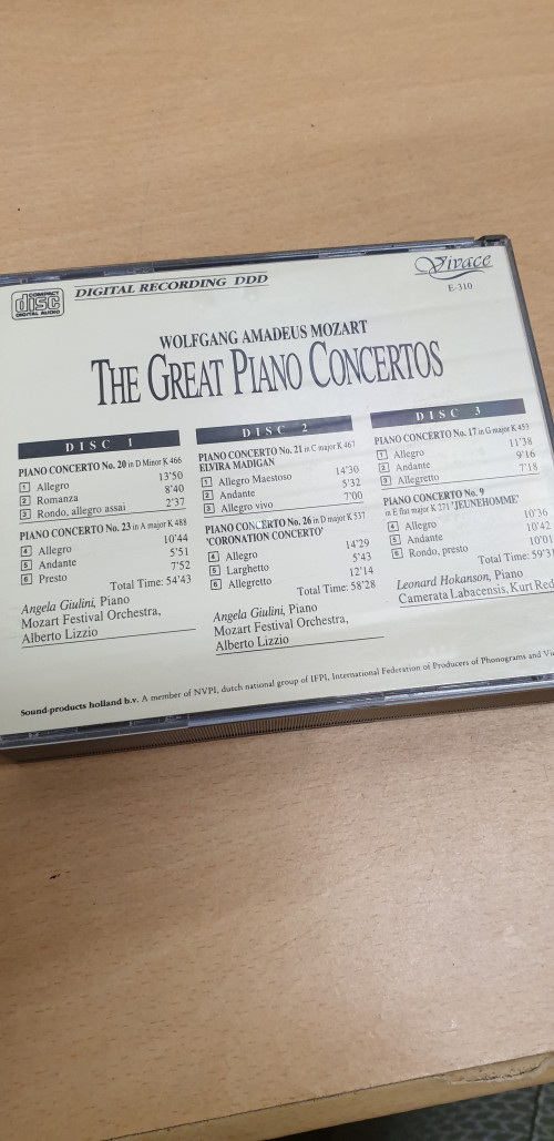 3 cd  Mozart The Great Piano Concertos