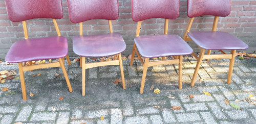 stoelen retro jaren 60 vier stuks