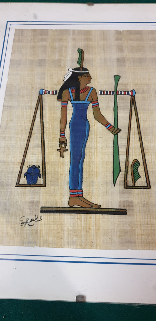 egyptisch kunst weegschaal