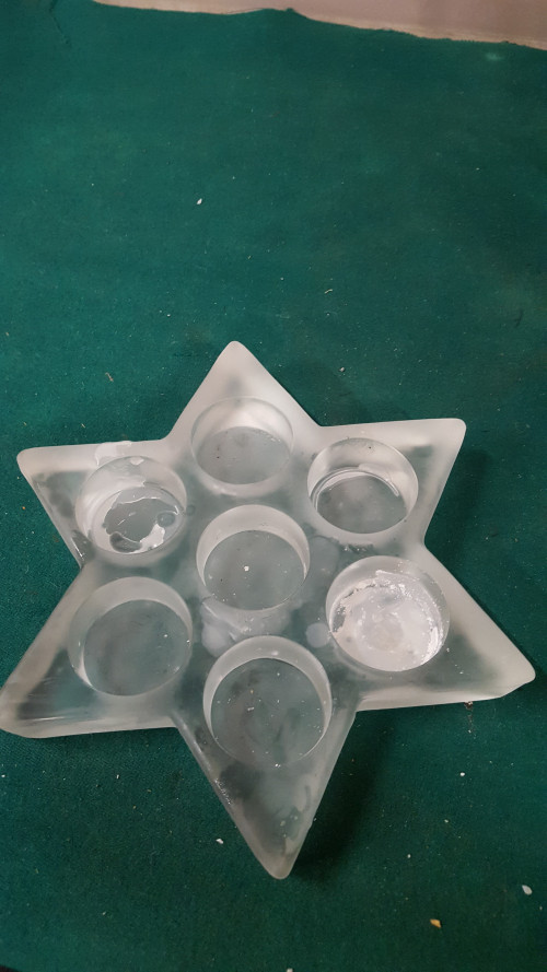 waxinelicht houder glas voor 7 lichtjes