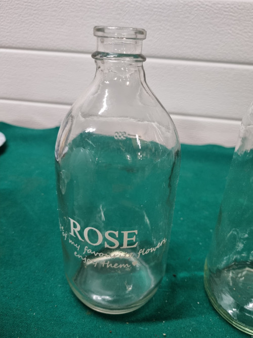 flessen doorzichtig glas drie stuks