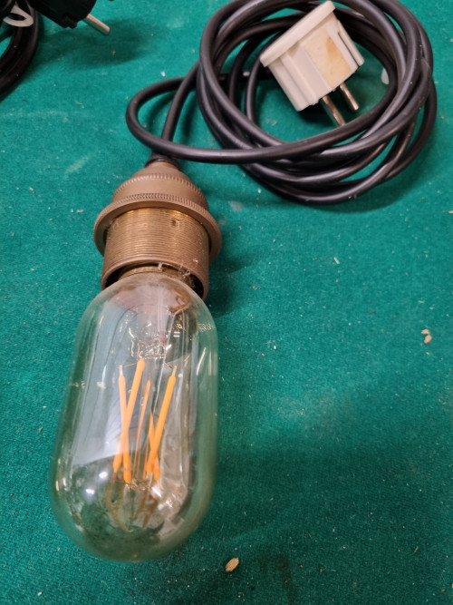 Hanglampen industrieel vintage met draad en stekker