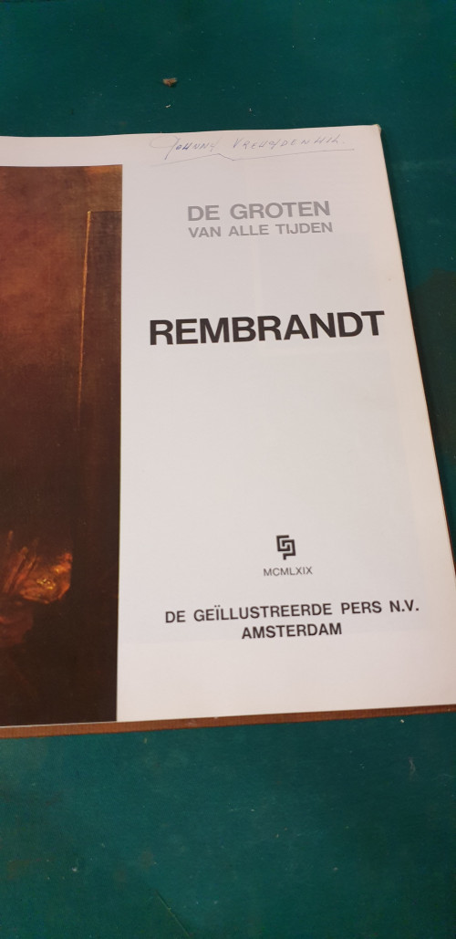 boek rembrandt, de groten van alle tijden