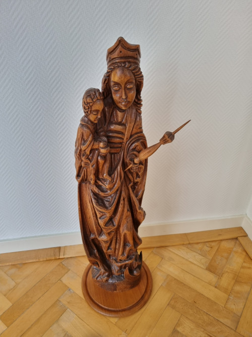 kerkbeeld jezus en maria van hout