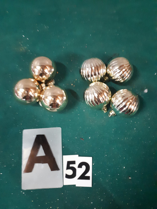 52/a kunststof kerstballen zilver 7 stuks