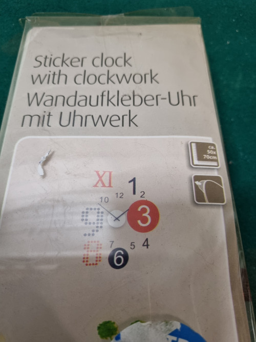 Sticker klok wand model