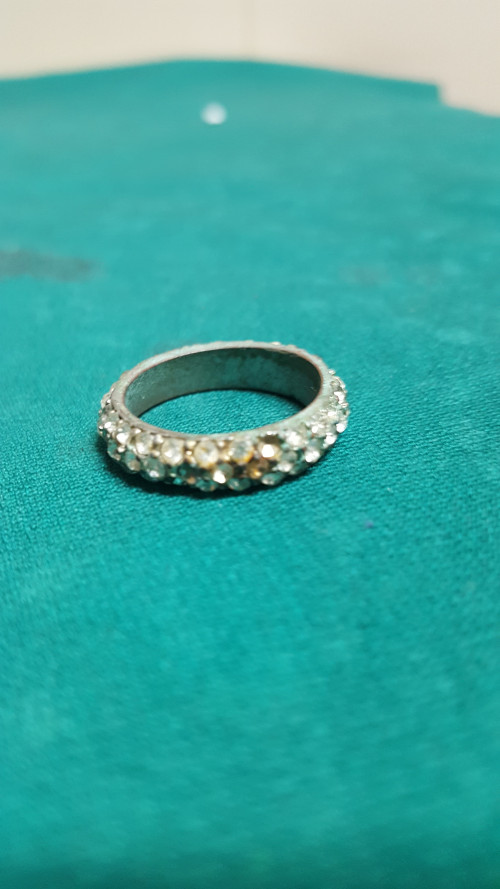 s -256 ring zilver, diamantjes