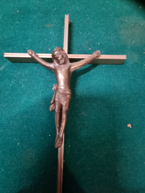 Kruisbeeld jezus crucifix messing