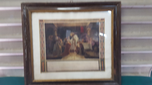 schilderij prent hl communie 1939
