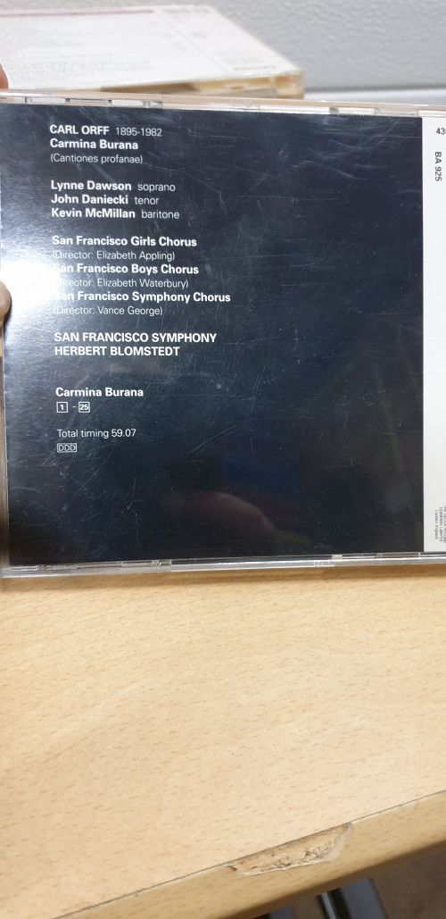 cd carmina burana san francisco symphony & chorus