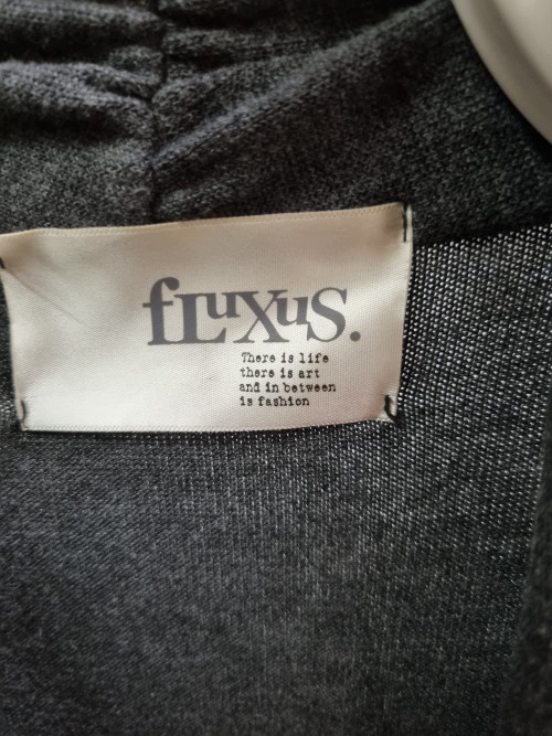 fluxus vest, maat l, made in USA, donkergrijs