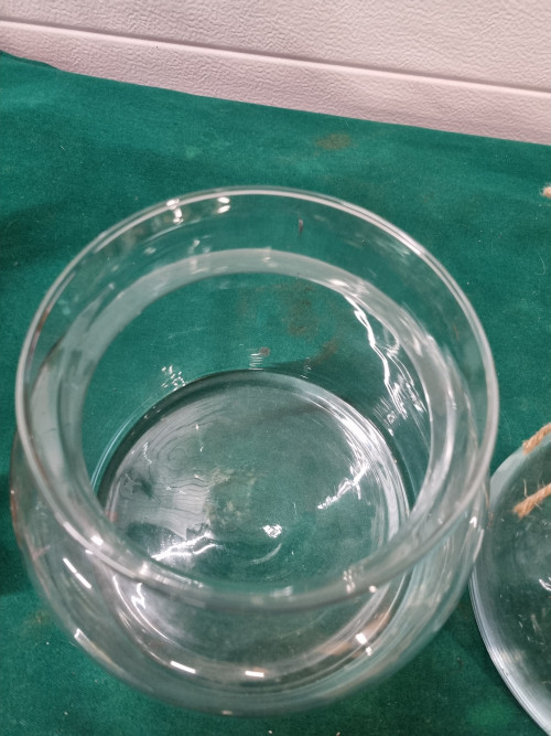 bloempotten van glas twee stuks