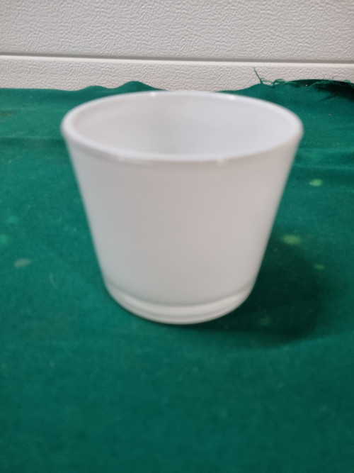 bloempot melkglas wit