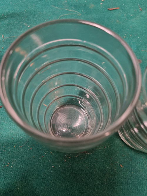 Drink glazen vintage dik glas vier stuks