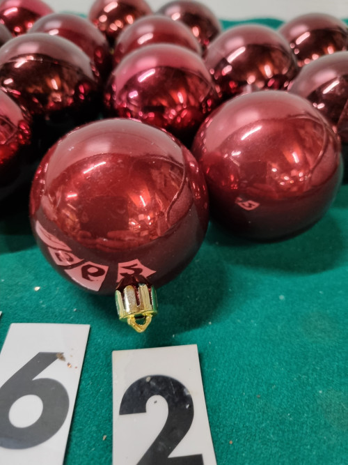 Kerstballen bordeaux rood 16 stuks, [a562]