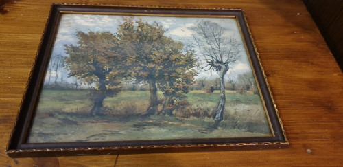 schilderij bomen vintage